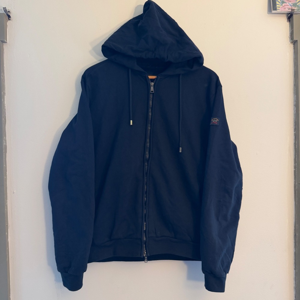 Paul & Shark Yachting Mens Heritage Full Zip Hoodie Navy Blue Large Italy